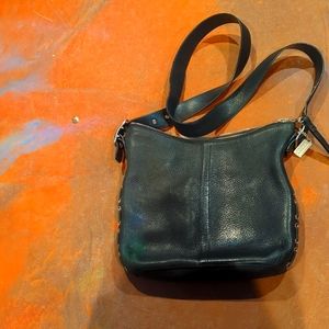 Preloved Black leather Coach purse